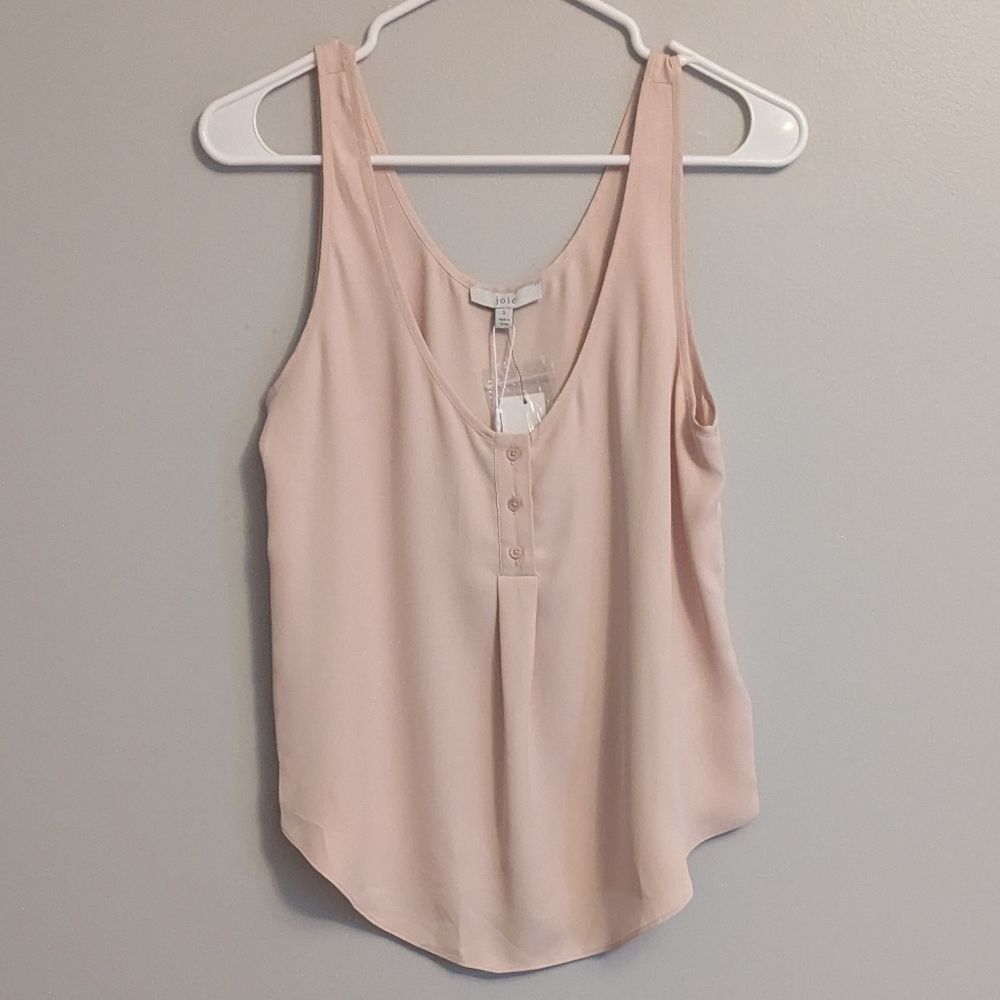 NWT Joie Caelen Blush Pink Sky Sleeveless Silky Flowy Tank Top - Small